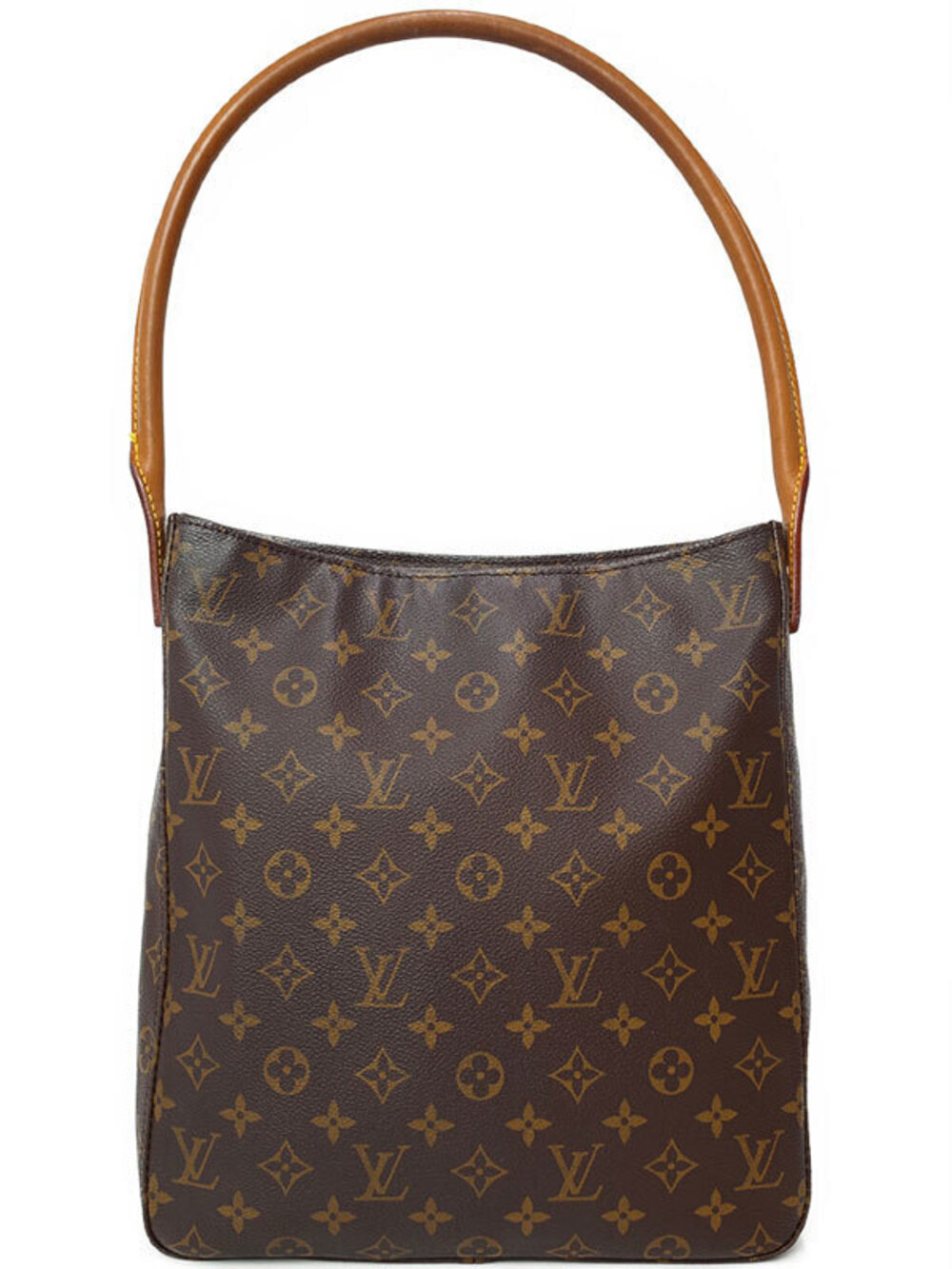 Louis Vuitton Monogram Looping Shoulder Bag Canvas Leather Brown